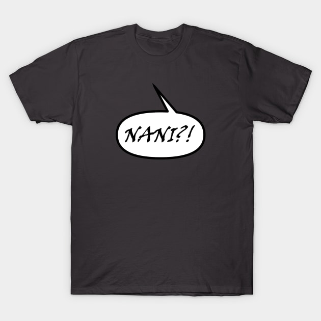 NANI?! Manga Speech Bubble T-Shirt by Migueman